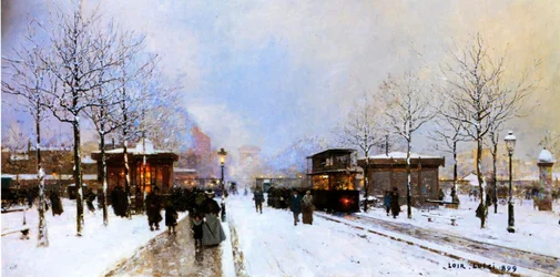 Porte Maillot im Winter, Paris